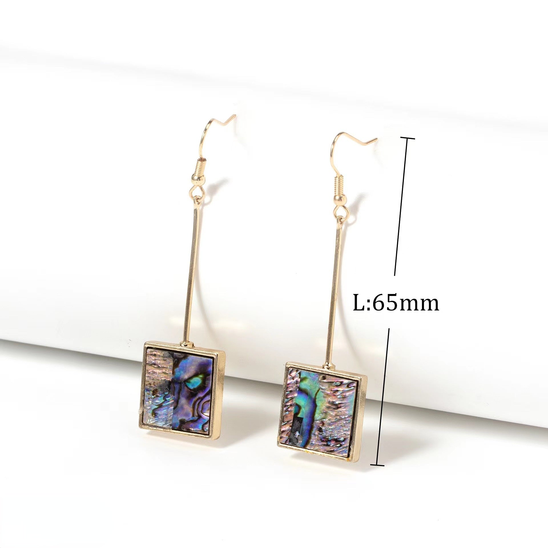 Venta al por mayor Pendientes De Concha De Abulón De Círculo Ahuecado